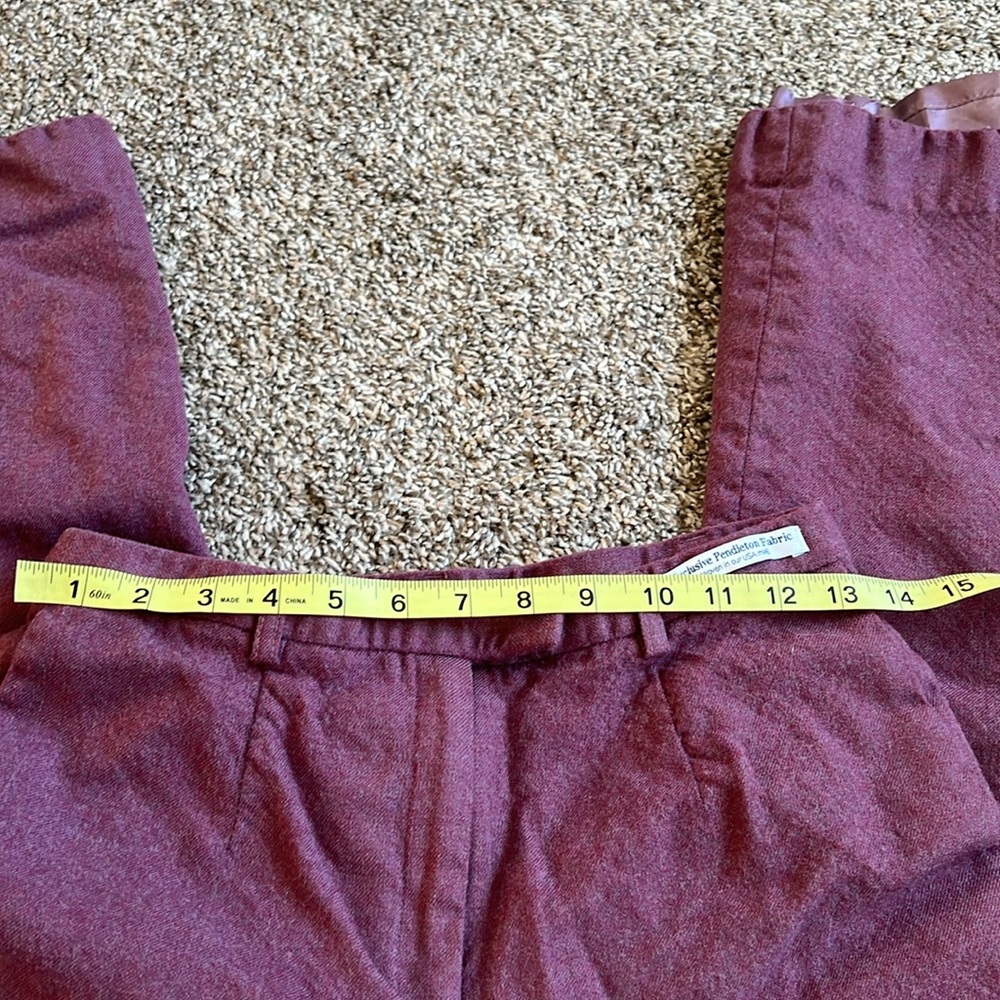 Pendleton Wool Bareback Straight Trousers Silk/Satin Lined - Picture 4 of 6